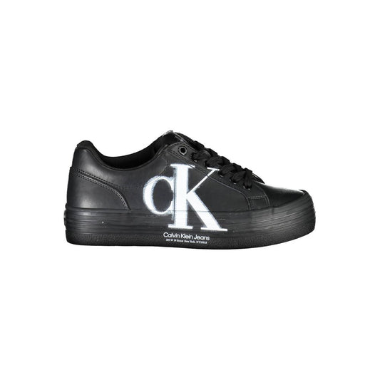 Calvin Klein Black Leather Women Sneaker by Calvin Klein