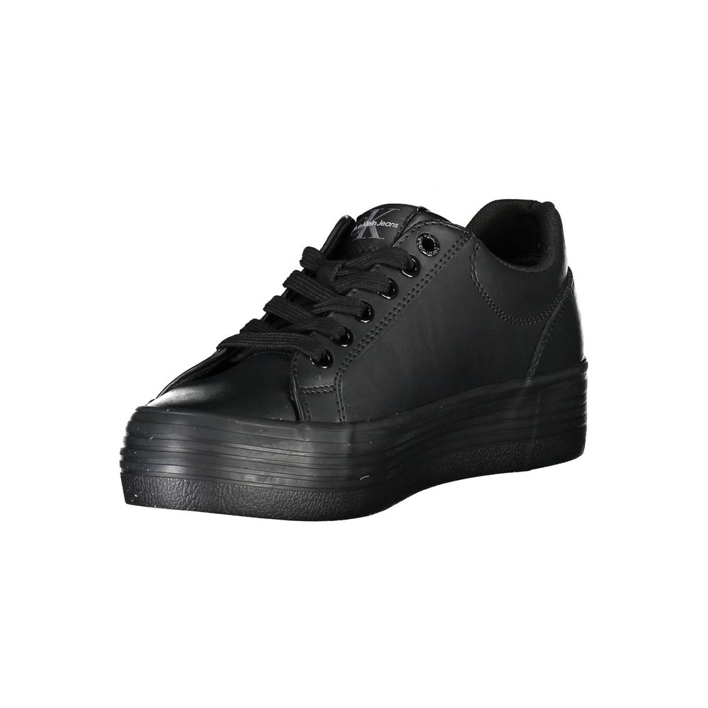 Calvin Klein Black Leather Women Sneaker by Calvin Klein