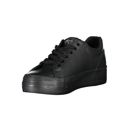 Calvin Klein Black Leather Women Sneaker by Calvin Klein