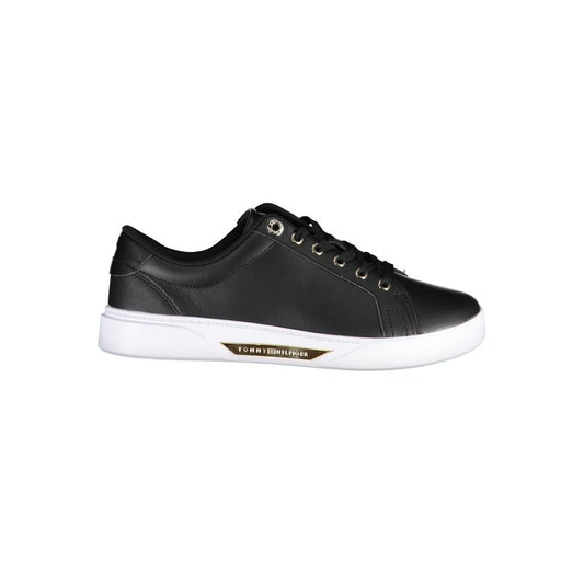 Tommy Hilfiger Black Leather Women Sneaker by Tommy Hilfiger