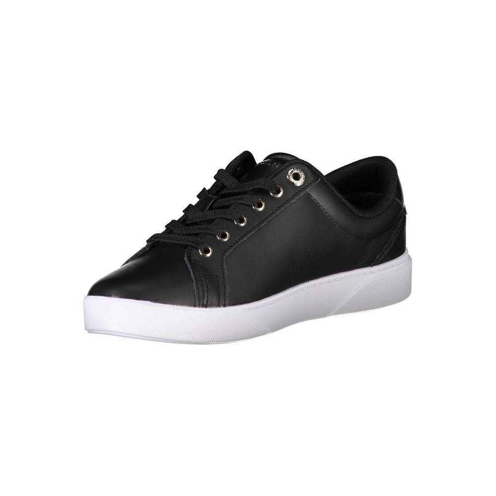 Tommy Hilfiger Black Leather Women Sneaker by Tommy Hilfiger