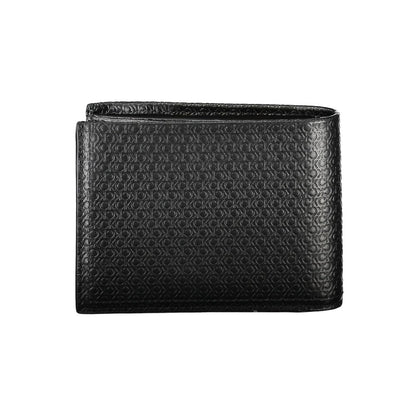 Portefeuille à deux volets Calvin Klein en cuir noir élégant avec blocage RFID