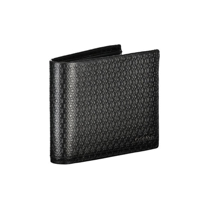 Portefeuille à deux volets Calvin Klein en cuir noir élégant avec blocage RFID