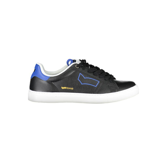 Gas Black Polyester Sneaker by Gas