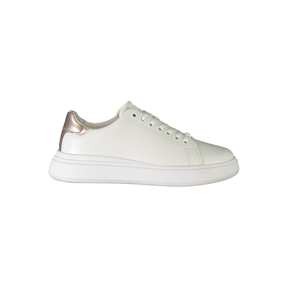 Calvin Klein White Polyester Sneaker by Calvin Klein
