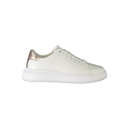 Calvin Klein White Polyester Sneaker by Calvin Klein