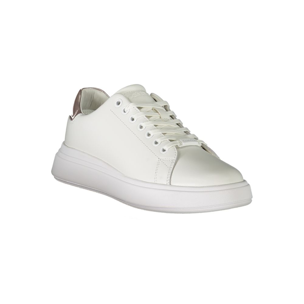 Calvin Klein White Polyester Sneaker by Calvin Klein