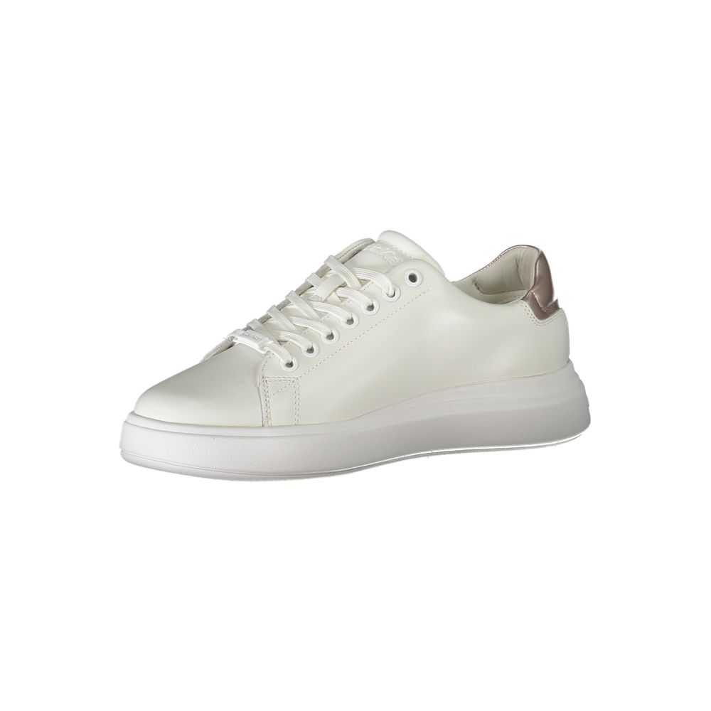 Calvin Klein White Polyester Sneaker by Calvin Klein