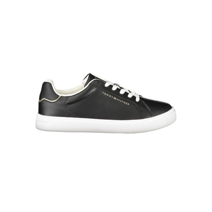 Tommy Hilfiger Black Leather Women Sneaker by Tommy Hilfiger