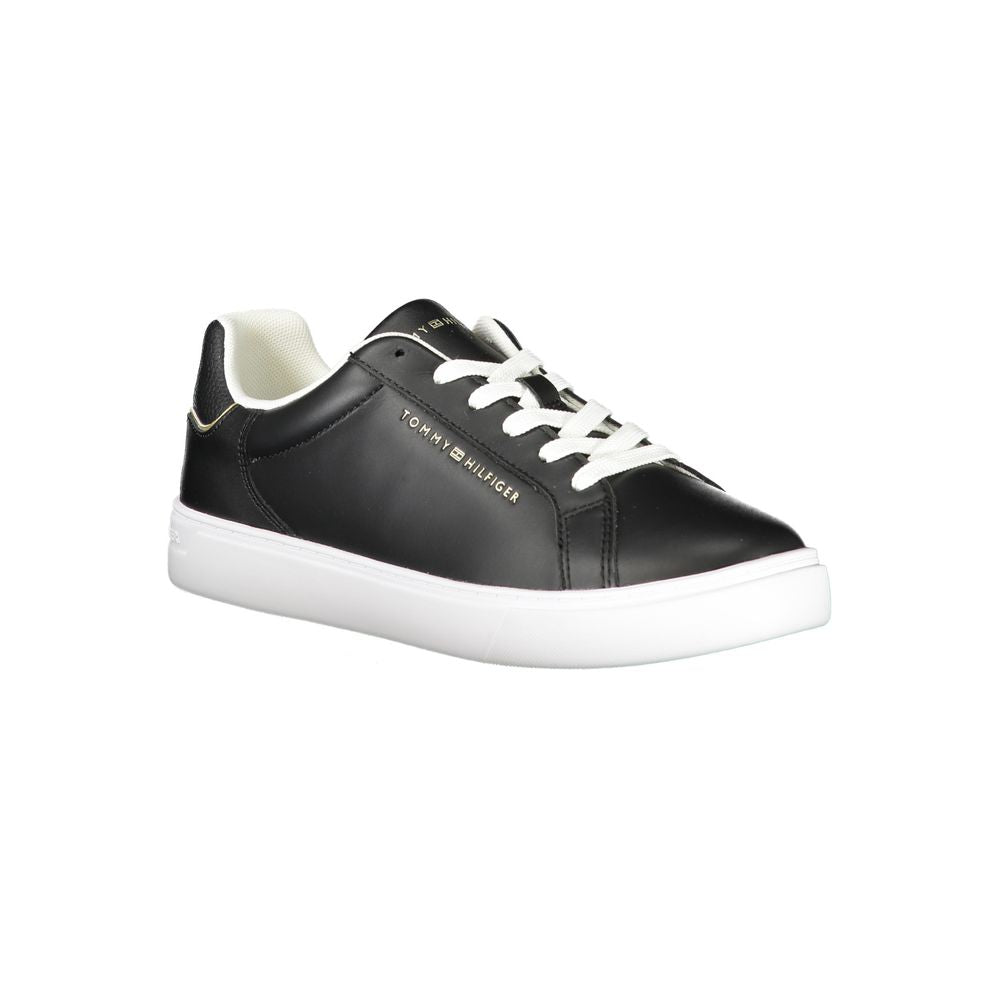 Tommy Hilfiger Black Leather Women Sneaker by Tommy Hilfiger