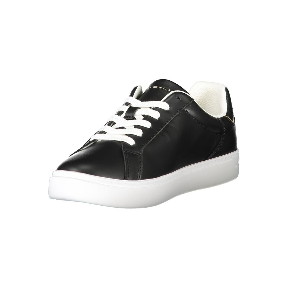 Tommy Hilfiger Black Leather Women Sneaker by Tommy Hilfiger