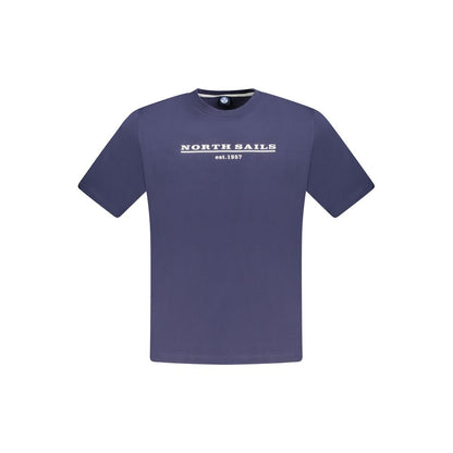 North Sails Blue Cotton Men T-Shirt by North Sails