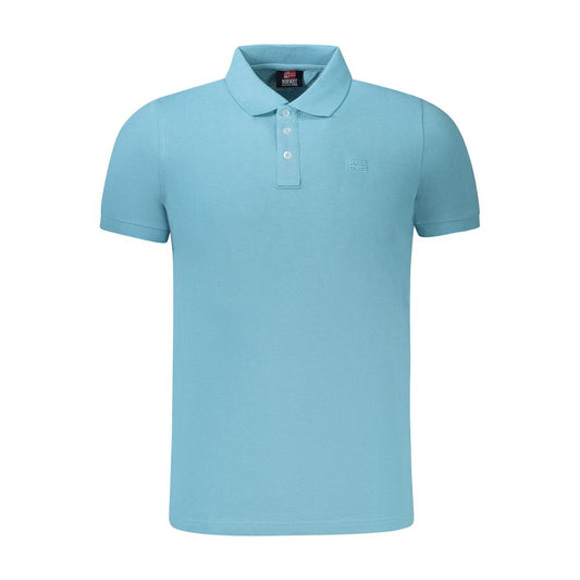 Polo homme bleu clair en coton Norvège 1963