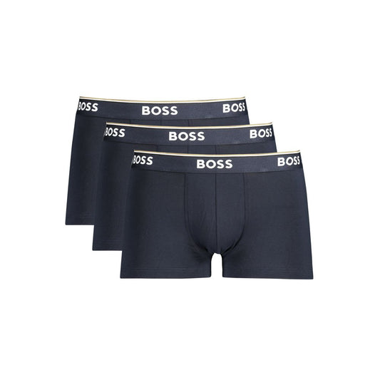 Boxer Hugo Boss en coton bleu pour homme