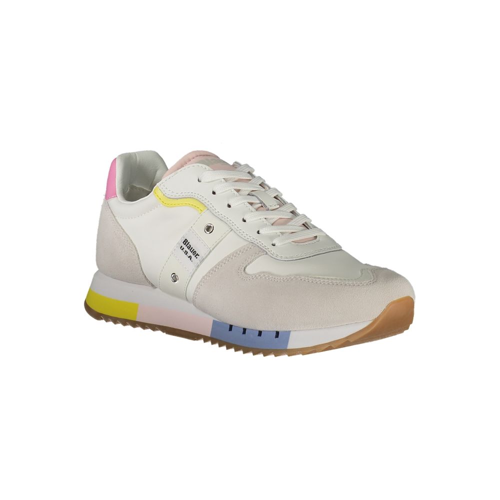 Blauer White Leather Women Sneaker by Blauer