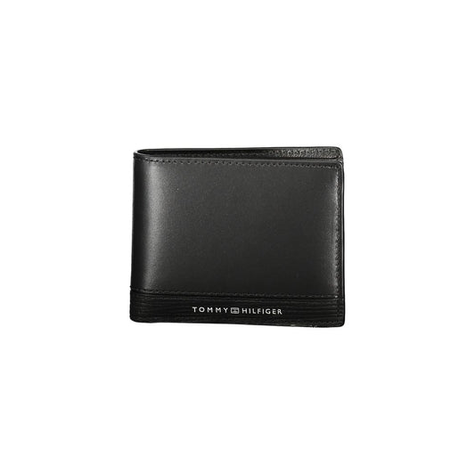 Portefeuille homme en cuir noir Tommy Hilfiger