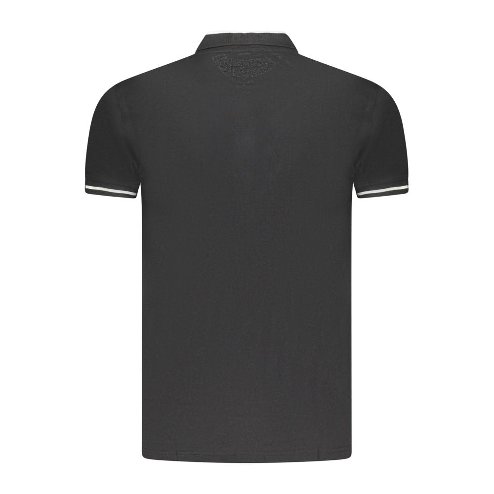Cavalli Class Black Cotton Men Polo Shirt by Cavalli Class