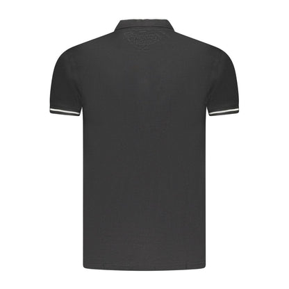 Cavalli Class Black Cotton Men Polo Shirt by Cavalli Class