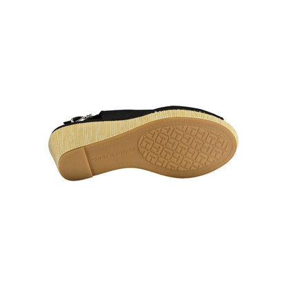 Tommy Hilfiger Black Cotton Women Sandal by Tommy Hilfiger