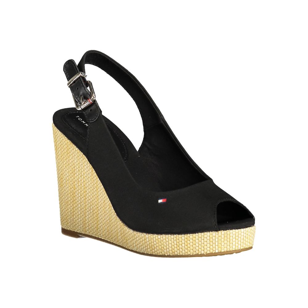 Tommy Hilfiger Black Cotton Women Sandal by Tommy Hilfiger