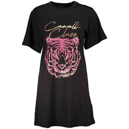 Cavalli Class Top Katoen Dames T Shirt Zwart Passvorm