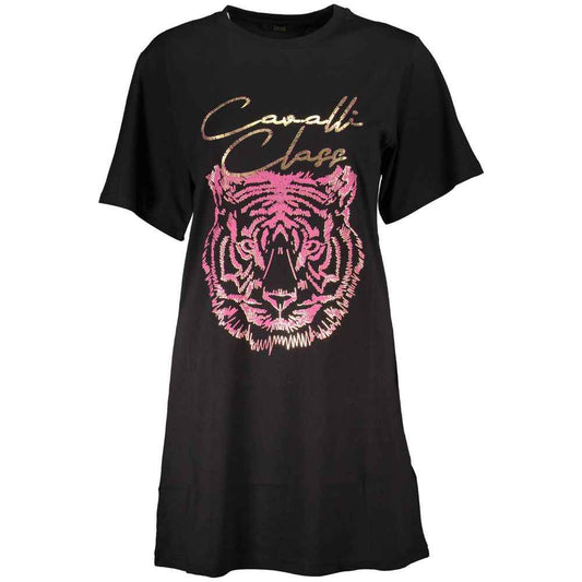Cavalli Class Top Katoen Dames T Shirt Zwart Passvorm