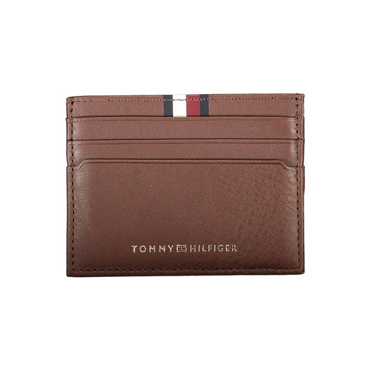 Portefeuille homme en cuir marron Tommy Hilfiger