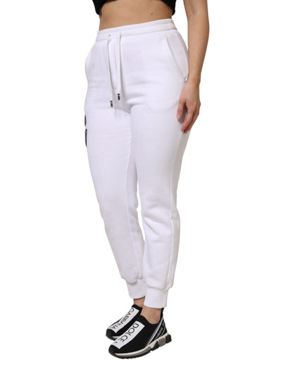 Dolce & Gabbana White Cotton Stretch Jogger Sweatpants Pants by Dolce & Gabbana