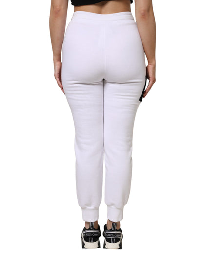 Dolce & Gabbana White Cotton Stretch Jogger Sweatpants Pants by Dolce & Gabbana