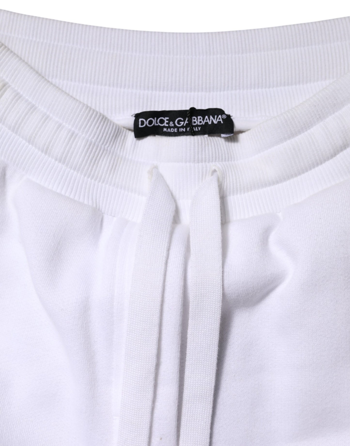 Dolce & Gabbana White Cotton Stretch Jogger Sweatpants Pants by Dolce & Gabbana