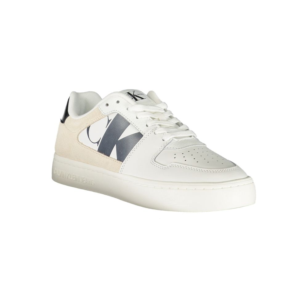 Calvin Klein White Polyester Sneaker by Calvin Klein