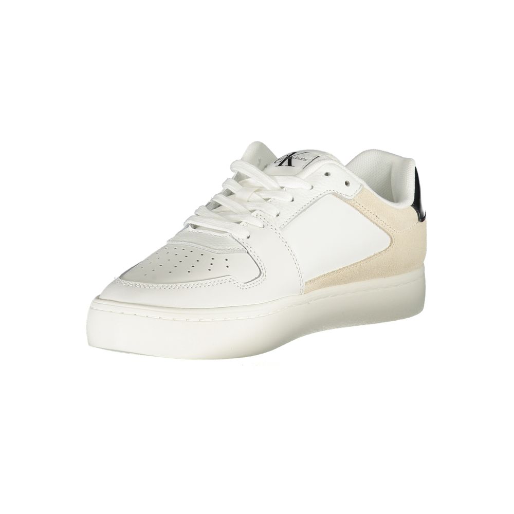 Calvin Klein White Polyester Sneaker by Calvin Klein