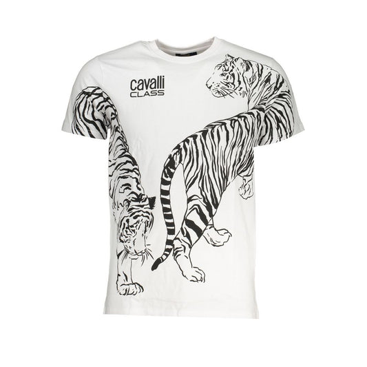 Cavalli Class White Cotton T-Shirt by Cavalli Class