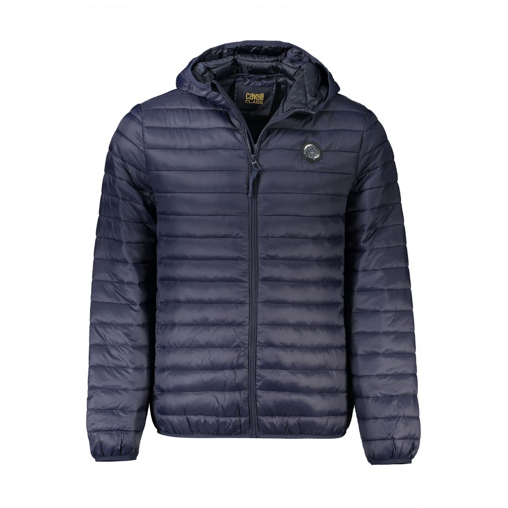 Cavalli Class Blue Polyamide Men Jacket by Cavalli Class