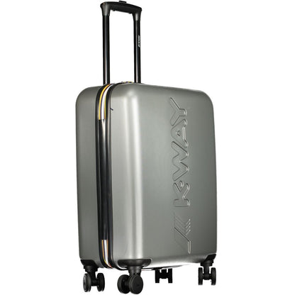 Valise homme K-WAY en plastique gris