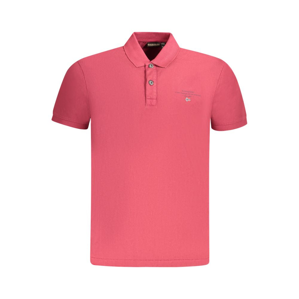 Napapijri Red Cotton Men Polo Shirt by Napapijri