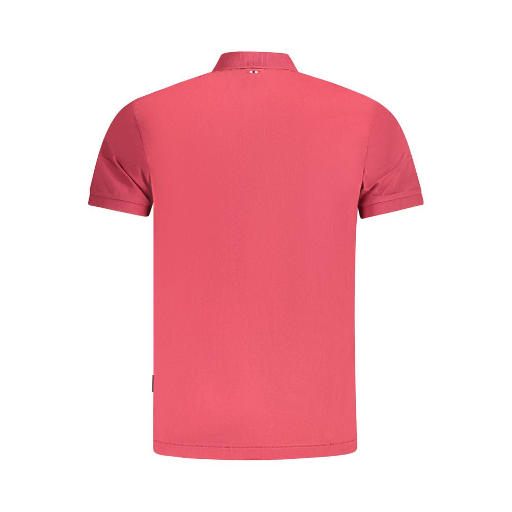 Napapijri Red Cotton Men Polo Shirt by Napapijri
