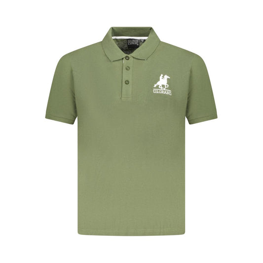 US Grand Polo Green Cotton Men Polo Shirt