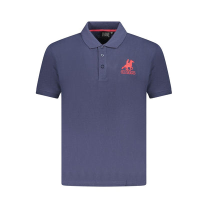 US Grand Polo Blue Cotton Men Polo Shirt