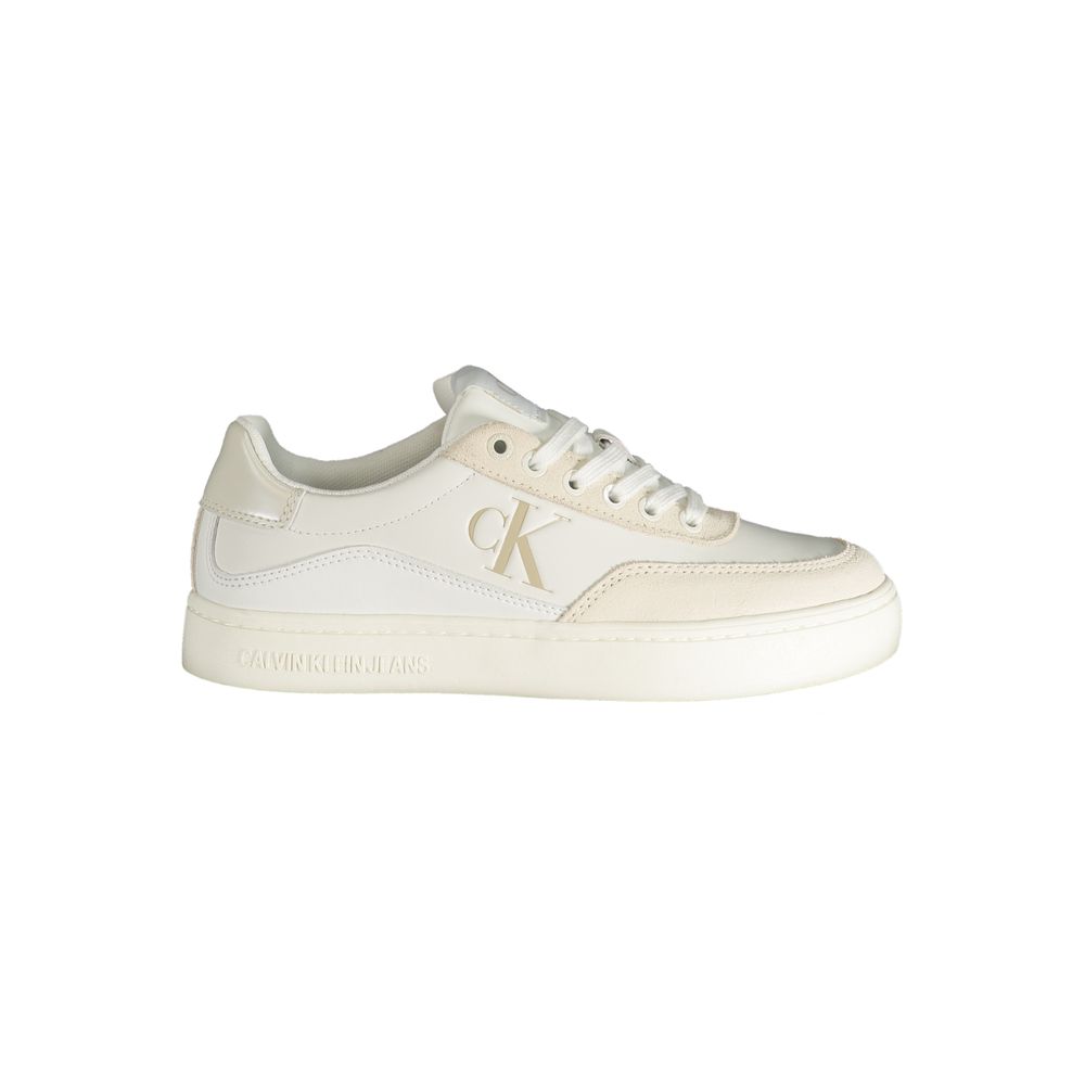 Calvin Klein White Polyester Sneaker by Calvin Klein
