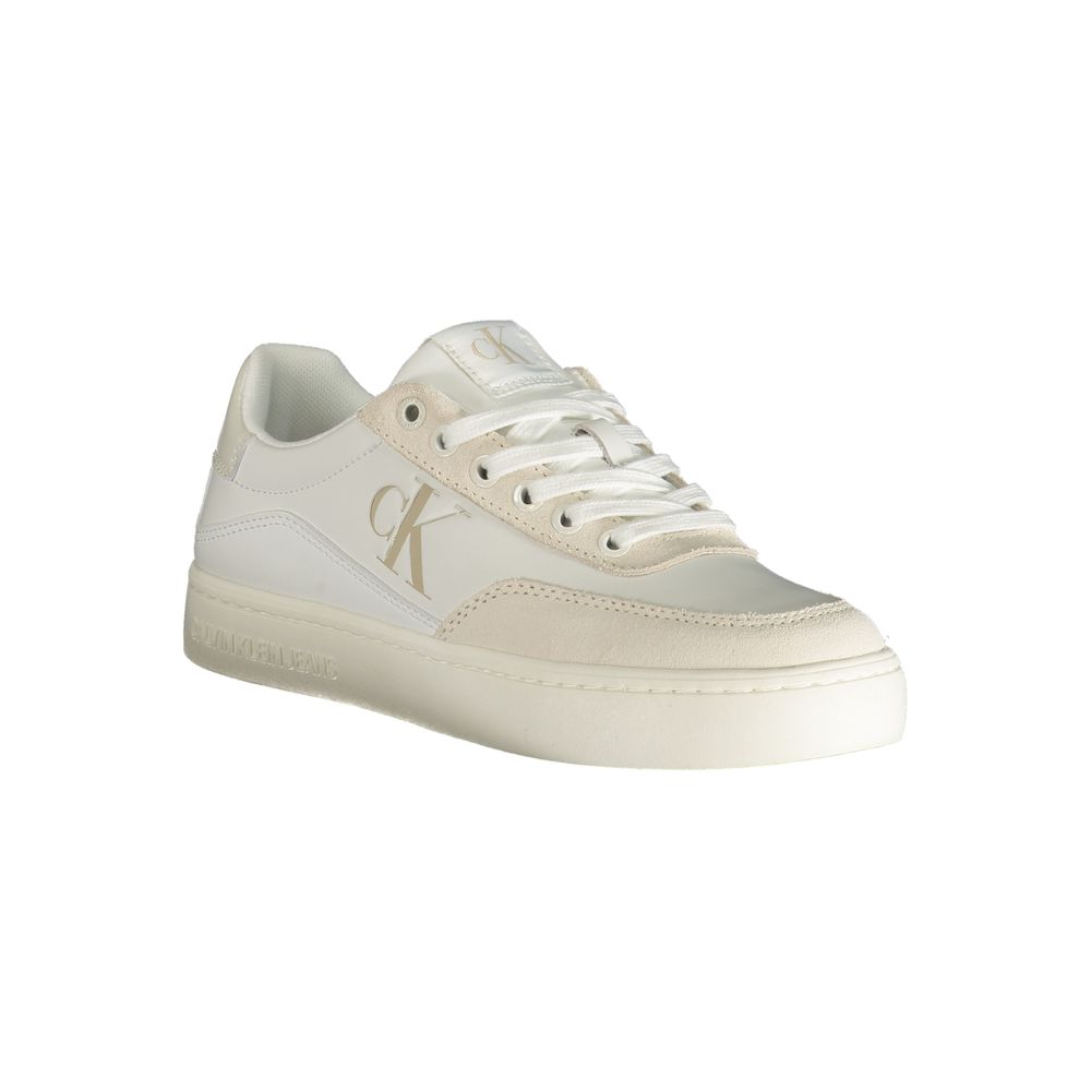 Calvin Klein White Polyester Sneaker by Calvin Klein