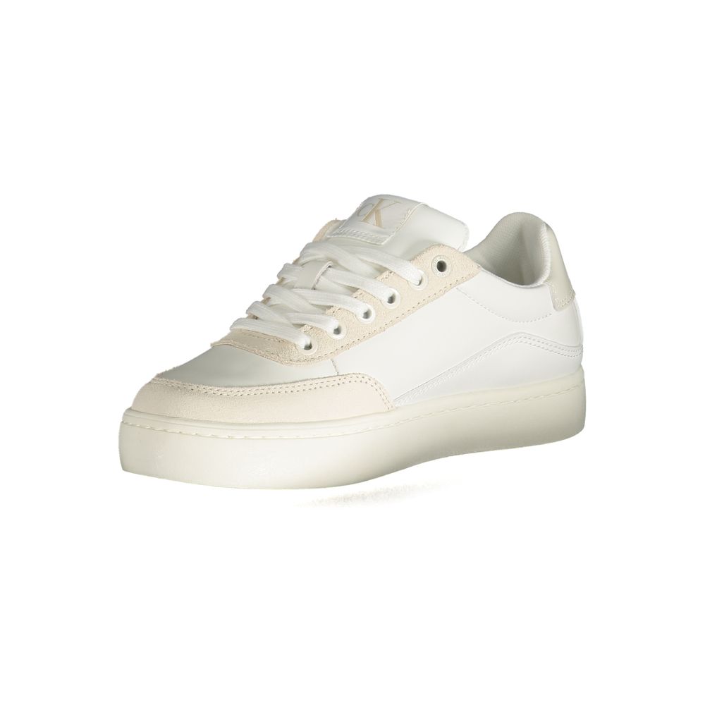 Calvin Klein White Polyester Sneaker by Calvin Klein