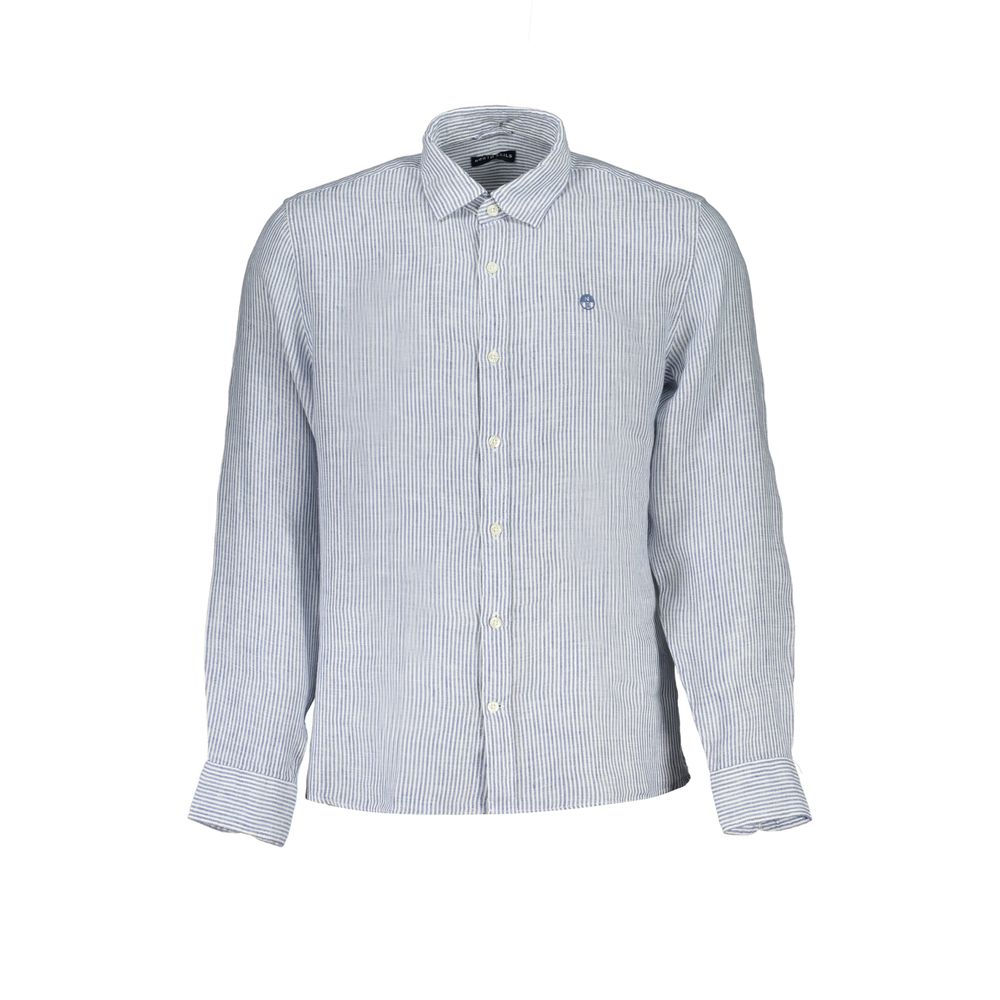 North Sails Blue Linen Shirt by North Sails