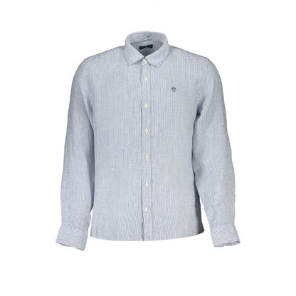 North Sails Blue Linen Shirt by North Sails