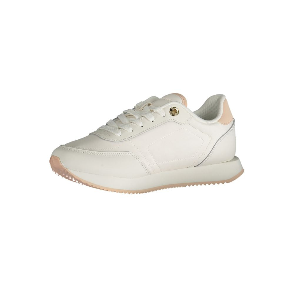 Tommy Hilfiger White Polyester Sneaker by Tommy Hilfiger