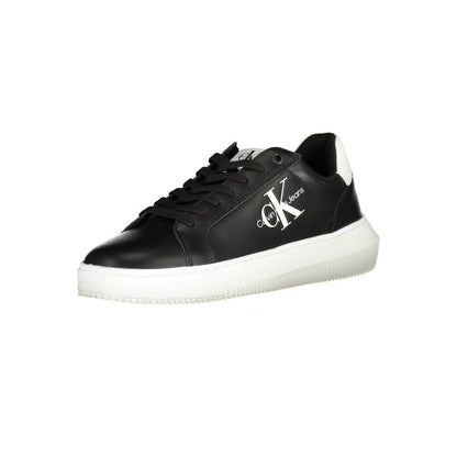 Calvin Klein Sleek Black Lace-Up Sports Sneakers by Calvin Klein