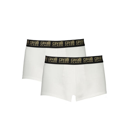 Boxer Cavalli Class en coton blanc pour homme