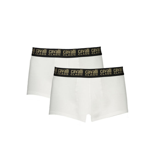 Boxer Cavalli Class en coton blanc pour homme