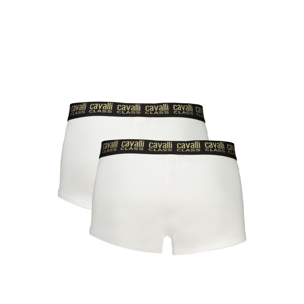 Boxer Cavalli Class en coton blanc pour homme