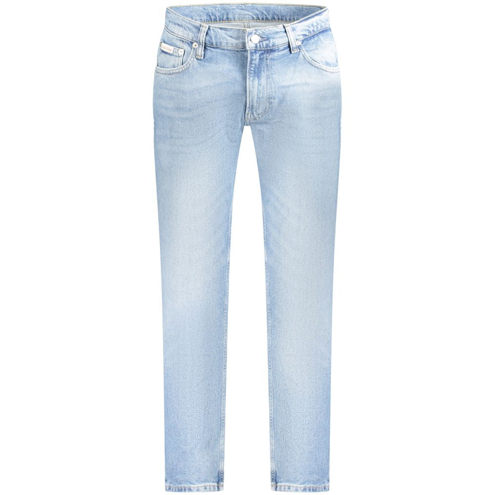 Calvin Klein Light Blue Cotton Men Jeans by Calvin Klein